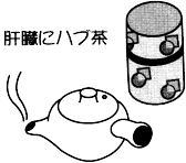 肝臓とハブ茶