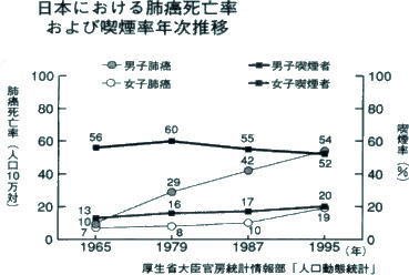 肺ガン死亡率の増加