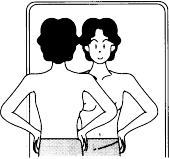 鏡で形を確認