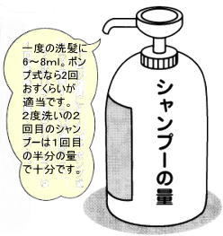 シャンプーの量